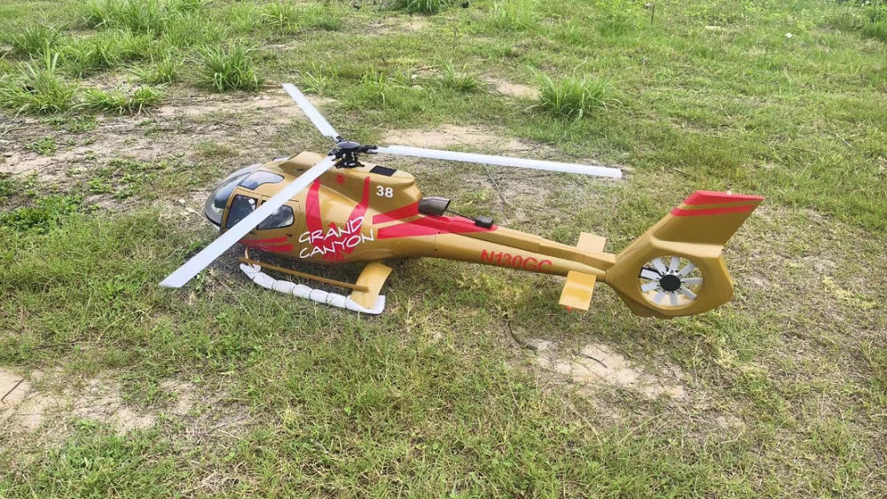 ROBAN 800 Size EC-130 ARF N130GC Grand Canyon GOLD Scale Helicopter Fuselage Fiberglass Body Shell with Mechanics Ready
