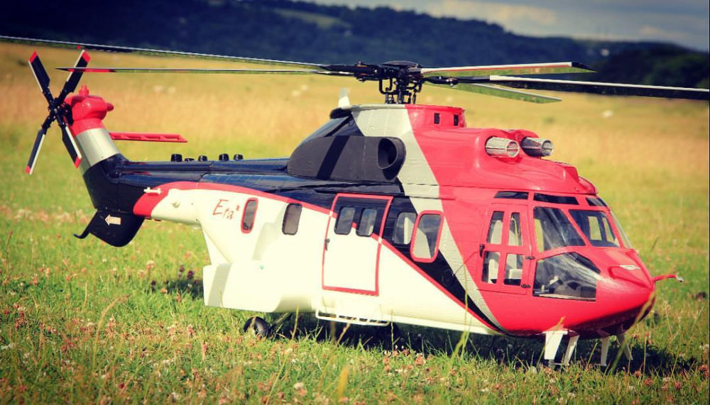 ROBAN 800 Size EC-225 ARF Super Puma ERA Scale Helicopter Fuselage Fiberglass Body Shell with Mechanics Ready
