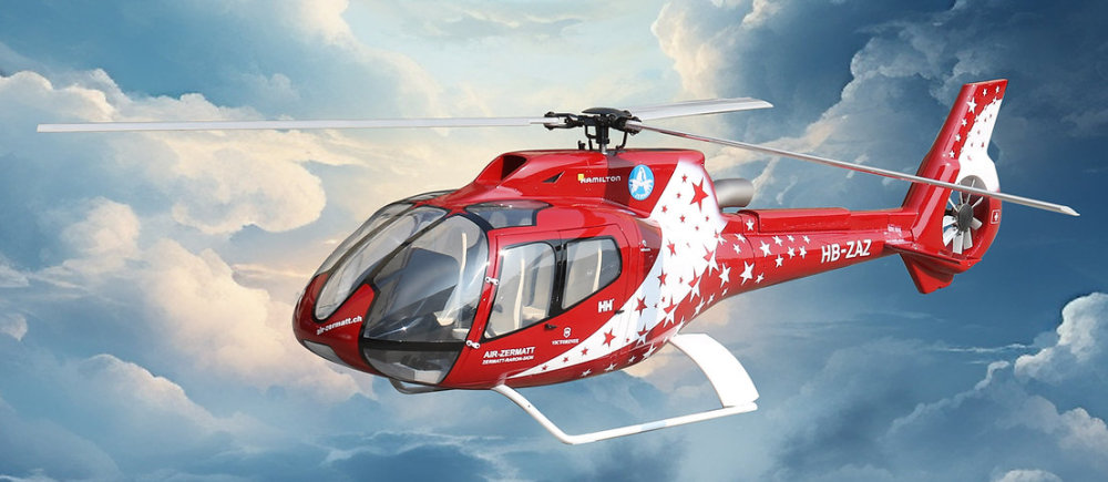 ROBAN 800 Size EC-130 ARF Air Zermatt Scale Helicopter Fuselage Fiberglass Body Shell with Mechanics Ready