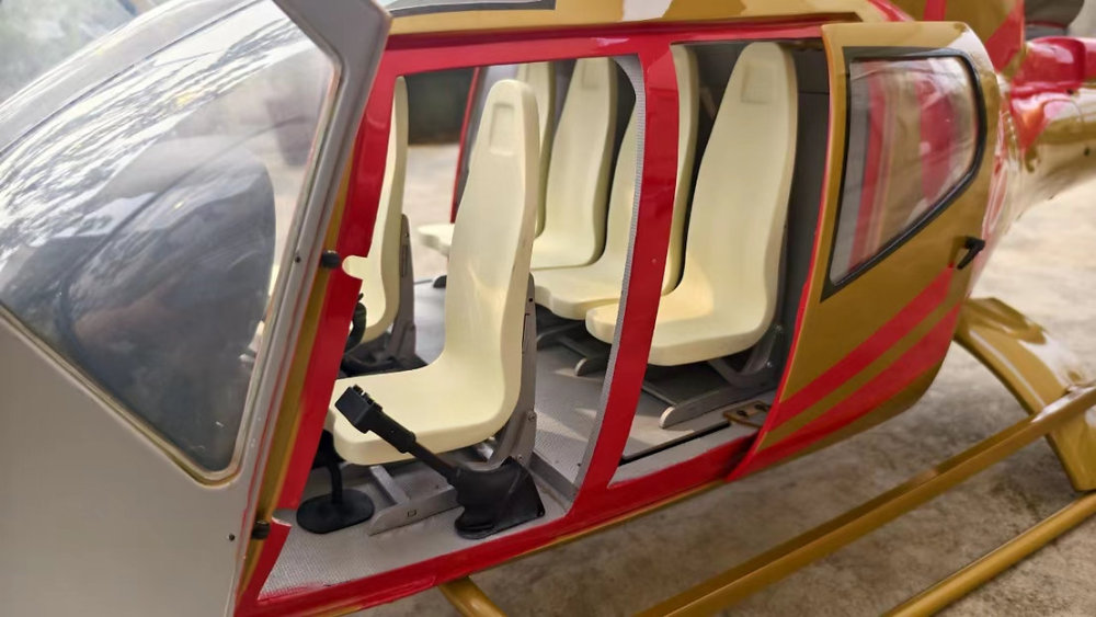 ROBAN 800 Size EC-130 ARF N130GC Grand Canyon GOLD Scale Helicopter Fuselage Fiberglass Body Shell with Mechanics Ready