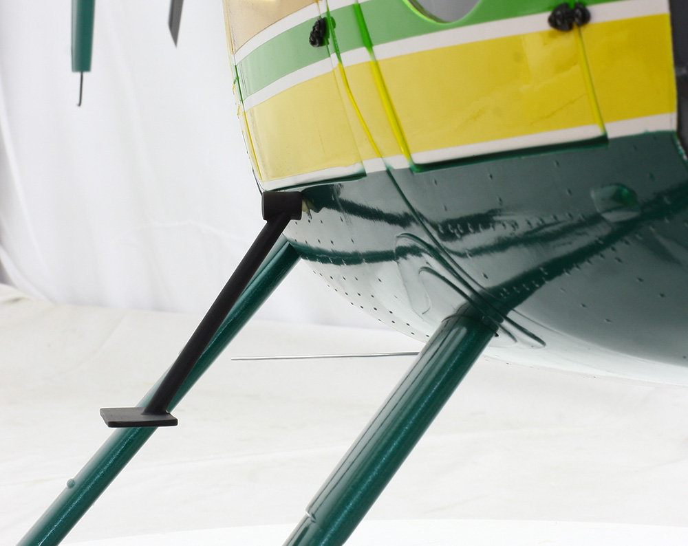 ROBAN 800 Size MD-500E ARF Yellow Blue Scale Helicopter Fuselage Fiberglass Body Shell with Mechanics Ready