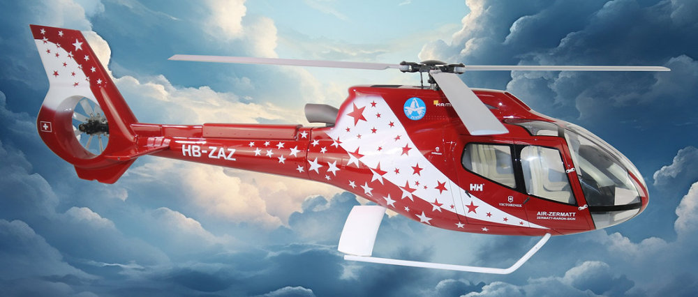 ROBAN 800 Size EC-130 ARF Air Zermatt Scale Helicopter Fuselage Fiberglass Body Shell with Mechanics Ready