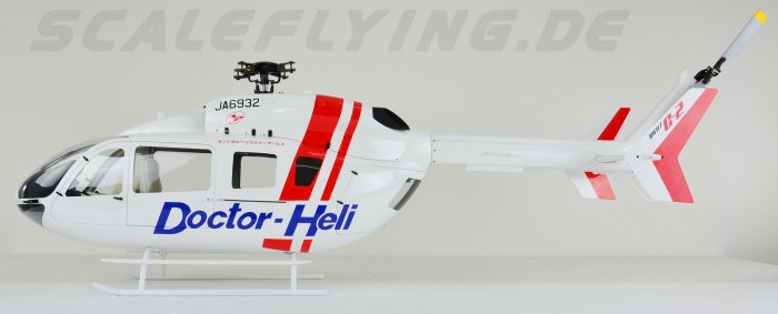 ROBAN 800 Size EC-145 T1 ARF Doctor Heli Scale Helicopter Fuselage Fiberglass Body Shell with Mechanics Ready