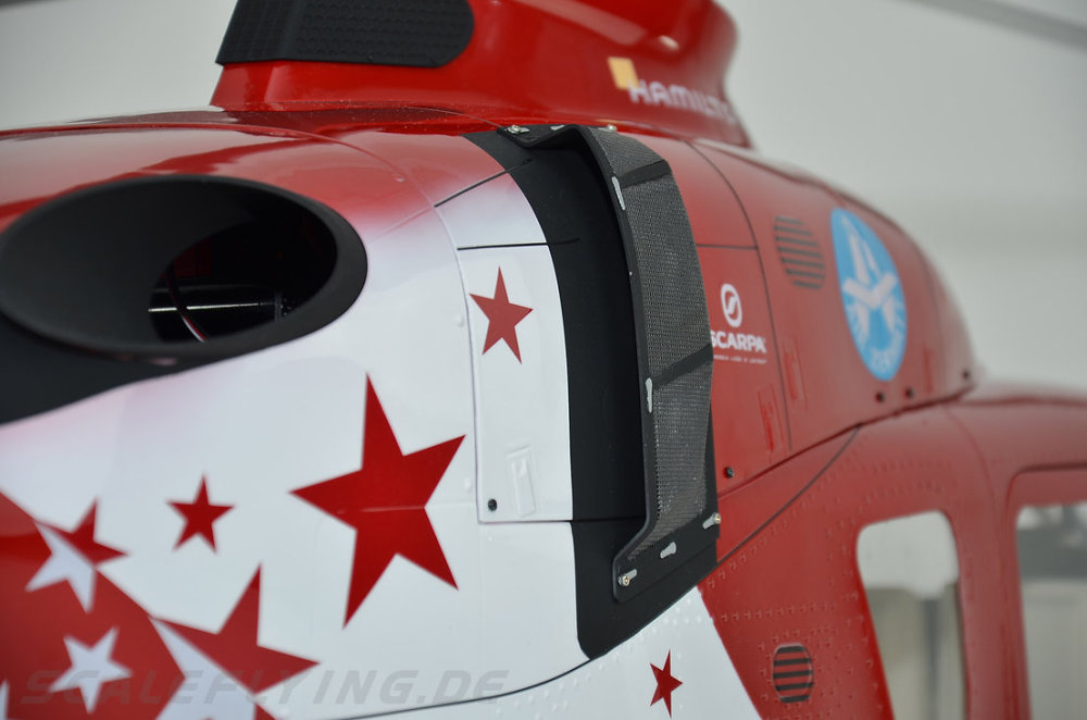 ROBAN 800 Size EC-135 T3 ARF Air Zermatt Scale Helicopter Fuselage Fiberglass Body Shell with Mechanics Ready