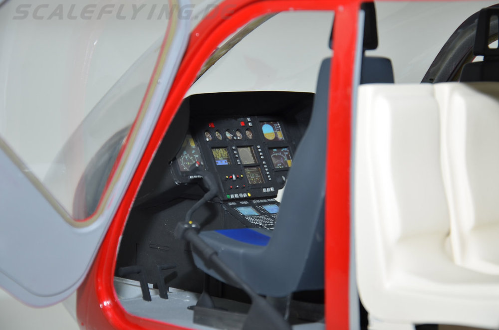 ROBAN 800 Size EC-135 T3 ARF Air Zermatt Scale Helicopter Fuselage Fiberglass Body Shell with Mechanics Ready