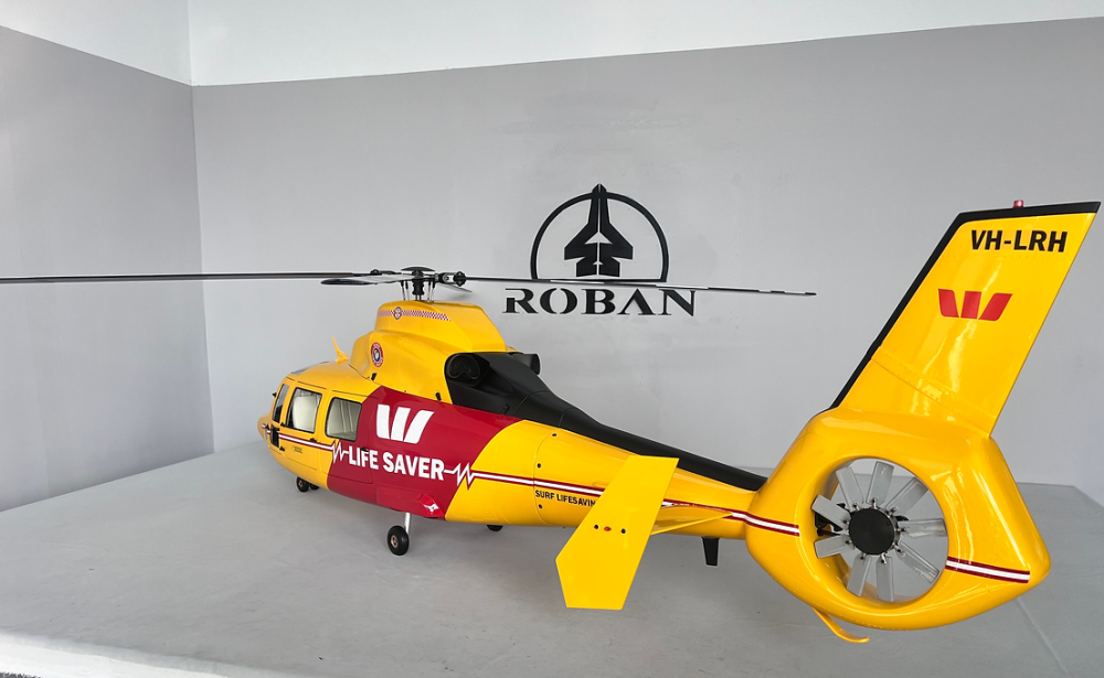ROBAN 800 Size AS-365 Life Saver ARF Scale Helicopter Fuselage Fiberglass Body Shell with Mechanics Ready