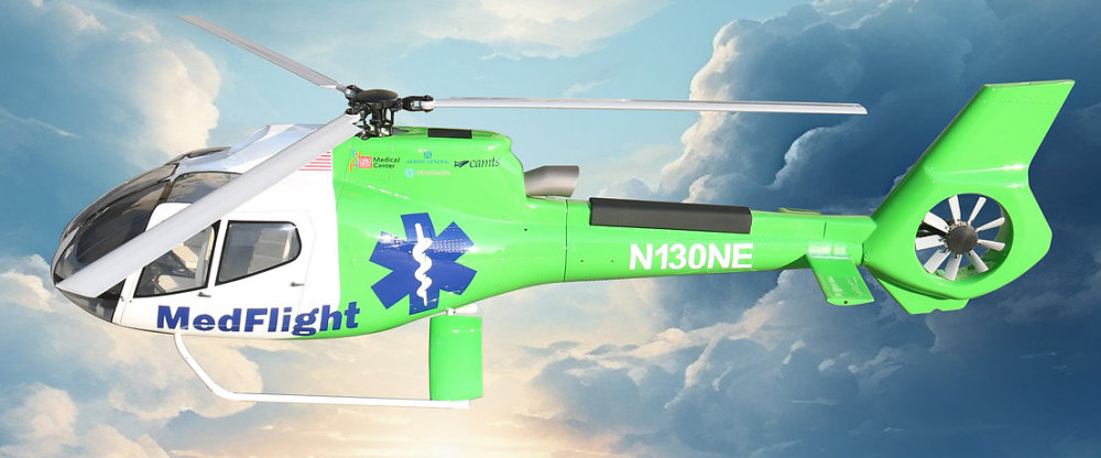 ROBAN 800 Size EC-130 ARF N130E MedFlight Scale Helicopter Fuselage Fiberglass Body Shell with Mechanics Ready