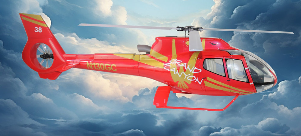 ROBAN 800 Size EC-130 ARF N130GC Grand Canyon Scale Helicopter Fuselage Fiberglass Body Shell with Mechanics Ready