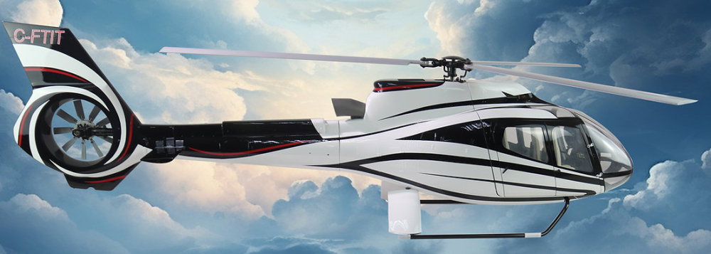 ROBAN 800 Size EC-130 ARF C-FTIT Scale Helicopter Fuselage Fiberglass Body Shell with Mechanics Ready