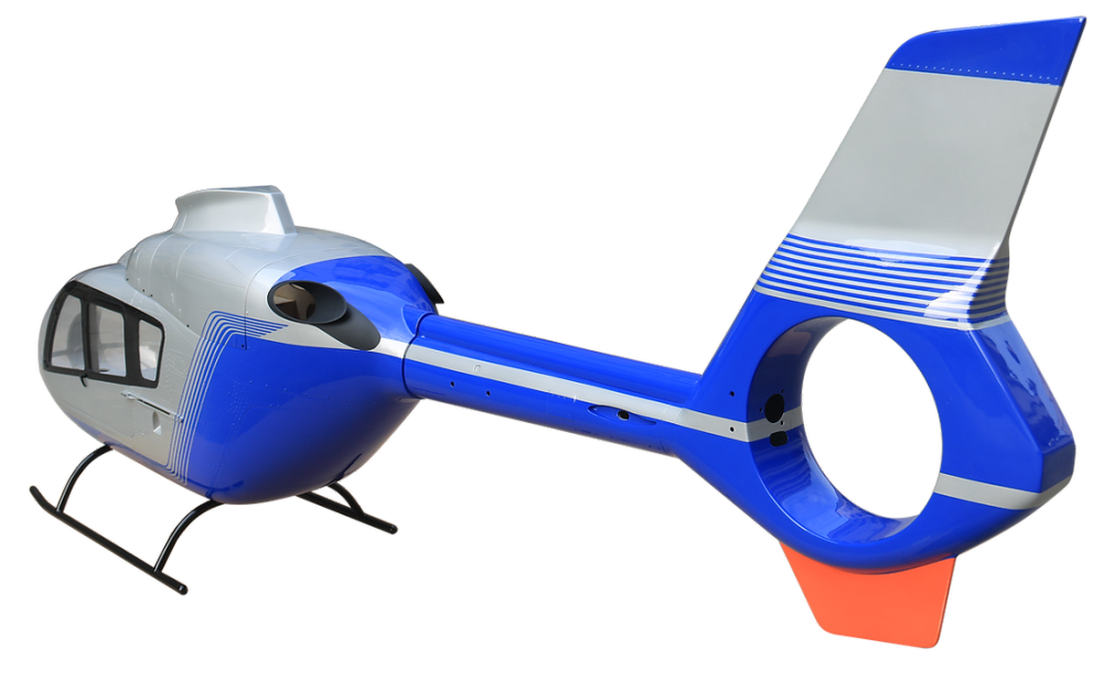 ROBAN 800 Size EC-135 ARF Police Germany Scale Helicopter Fuselage Fiberglass Body Shell with Mechanics Ready