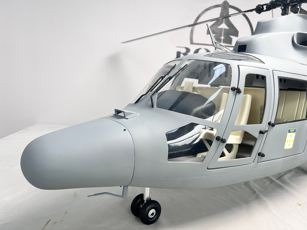 ROBAN 800 Size AS-365 Marine ARF Scale Helicopter Fuselage Fiberglass Body Shell with Mechanics Ready