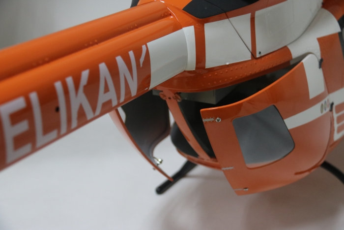 ROBAN 800 Size EC-145 T2 ARF Pelikan Scale Helicopter Fuselage Fiberglass Body Shell with Mechanics Ready