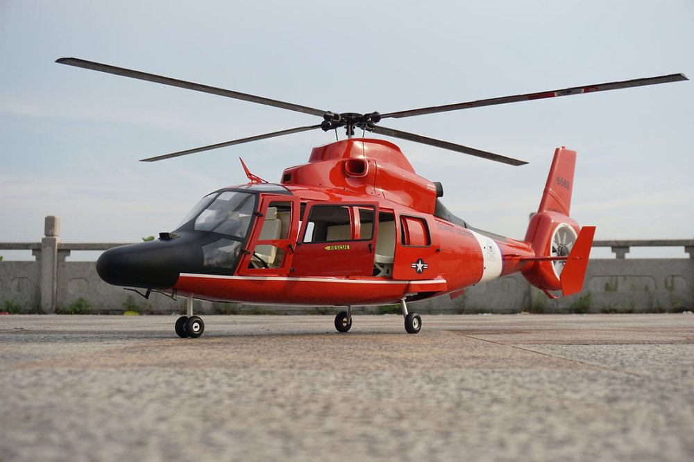 ROBAN 800 Size AS-365 Coast Guard ARF Scale Helicopter Fuselage Fiberglass Body Shell with Mechanics Ready