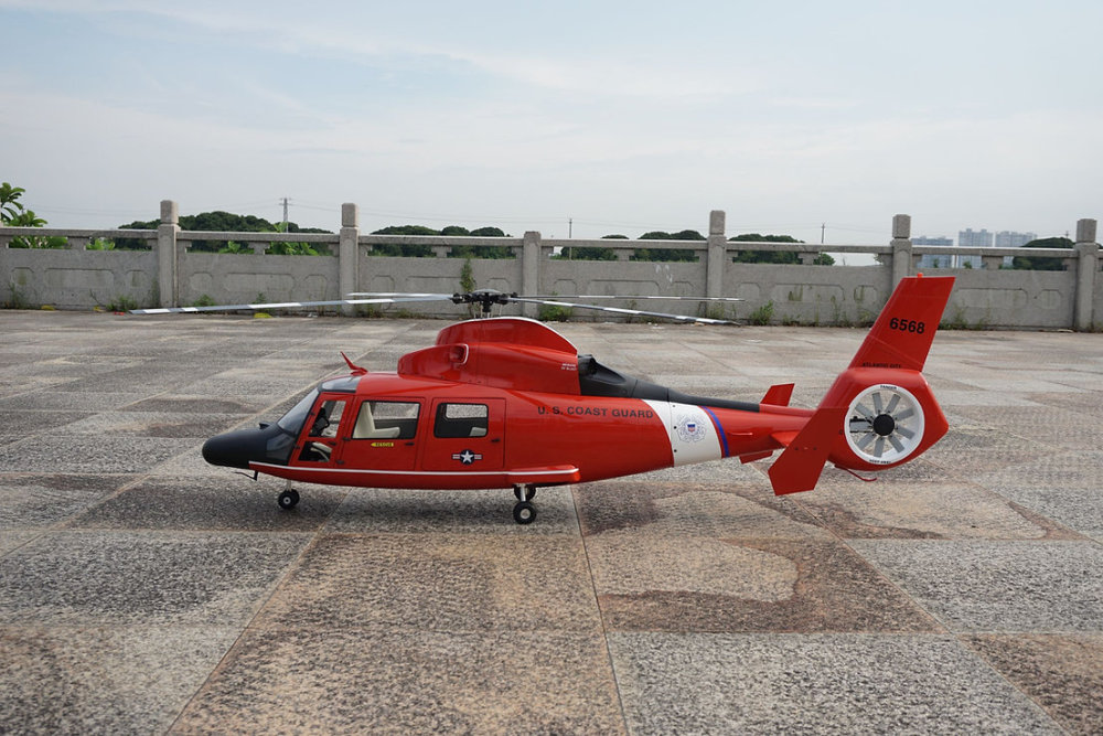 ROBAN 800 Size AS-365 Coast Guard ARF Scale Helicopter Fuselage Fiberglass Body Shell with Mechanics Ready