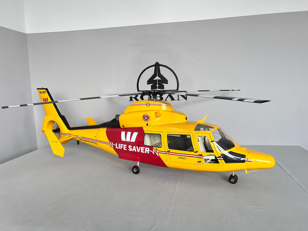 ROBAN 800 Size AS-365 Life Saver ARF Scale Helicopter Fuselage Fiberglass Body Shell with Mechanics Ready