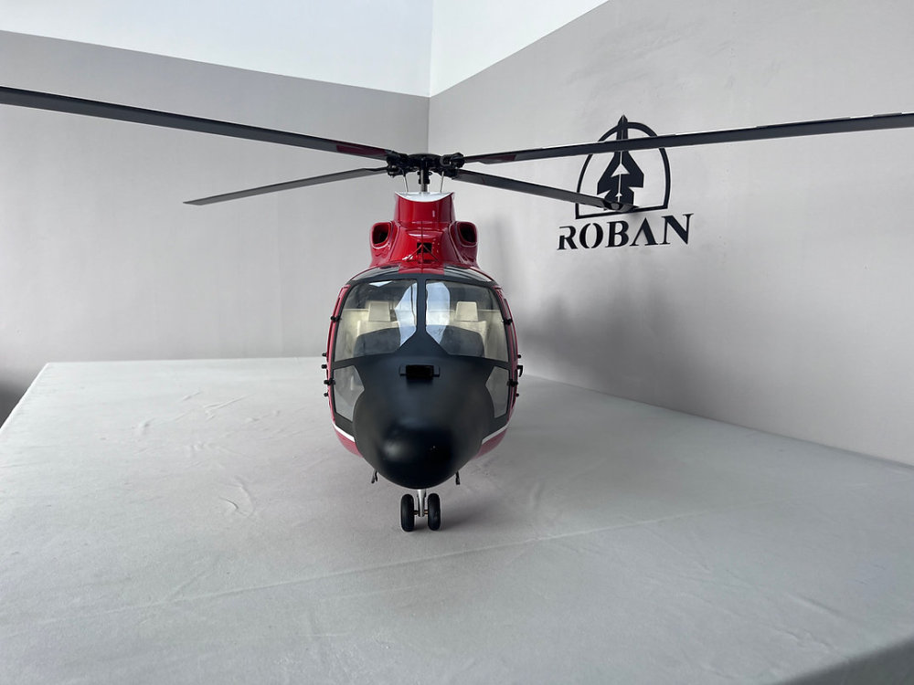 ROBAN 800 Size AS-365 Coast Guard ARF Scale Helicopter Fuselage Fiberglass Body Shell with Mechanics Ready