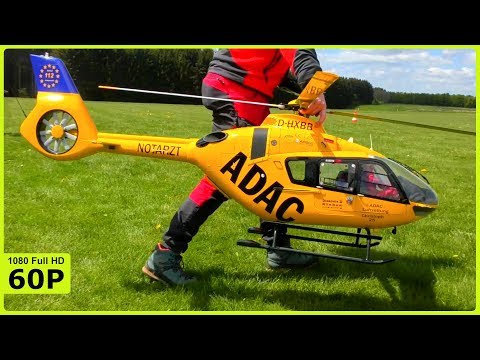 ROBAN 800 Size EC-135 T2 ARF ADAC Scale Helicopter Fuselage Fiberglass Body Shell with Mechanics Ready
