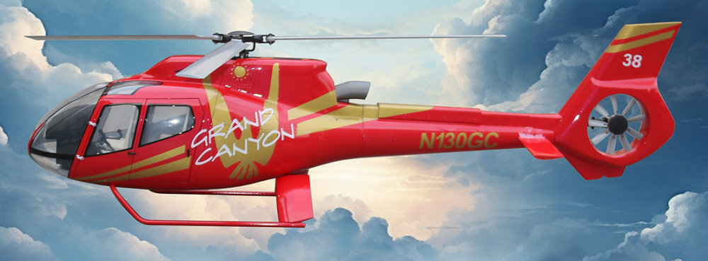 ROBAN 800 Size EC-130 ARF N130GC Grand Canyon Scale Helicopter Fuselage Fiberglass Body Shell with Mechanics Ready