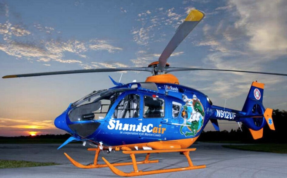 ROBAN 800 Size EC-135 ARF Shands Cair Scale Helicopter Fuselage Fiberglass Body Shell with Mechanics Ready