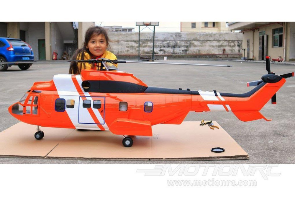 ROBAN 800 Size EC-225 ARF Super Puma Salvamento Scale Helicopter Fuselage Fiberglass Body Shell with Mechanics Ready