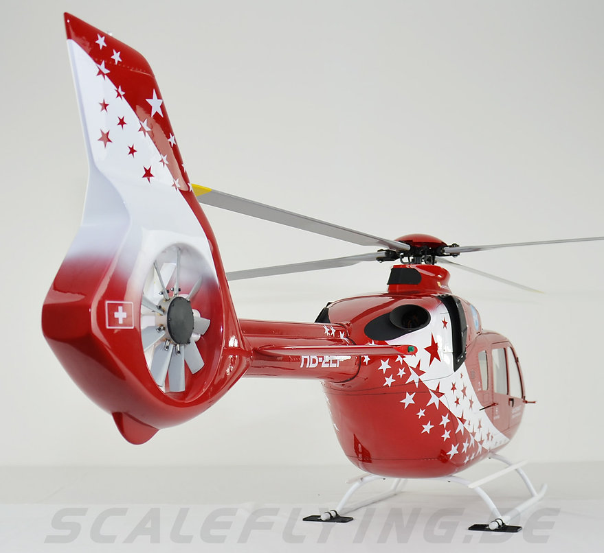 ROBAN 800 Size EC-135 T3 ARF Air Zermatt Scale Helicopter Fuselage Fiberglass Body Shell with Mechanics Ready