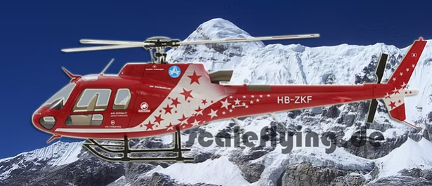 ROBAN 600 Size AS350 ARF Air Zermatt Scale Helicopter Fuselage Fiberglass Body Shell with Mechanics Ready