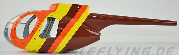ROBAN 600 Size MD500D ARF Magnum Scale Helicopter Fuselage Fiberglass Body Shell with Mechanics Ready