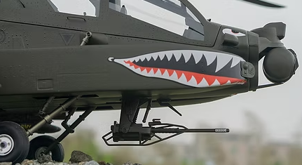 ROBAN 700 Size AH-64 ARF Army Scale Helicopter Fuselage Fiberglass Body Shell with Mechanics Ready