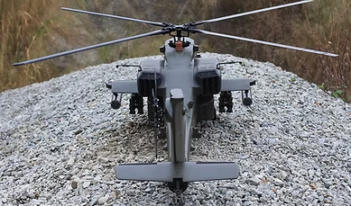 ROBAN 700 Size AH-64 ARF Army Scale Helicopter Fuselage Fiberglass Body Shell with Mechanics Ready