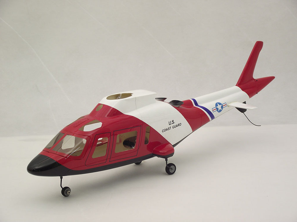 ROBAN 450 A-109 Coast Guard Scale Helicopter Fuselage Fiberglass Body Shell for 450 Size Helicopters