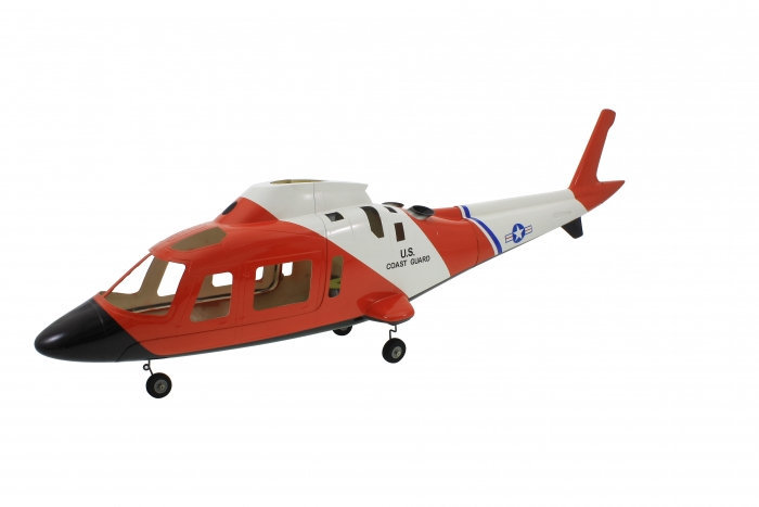 ROBAN 600 A-109 Coast Guard Scale Helicopter Fuselage Fiberglass Body Shell for 600 Size Helicopters