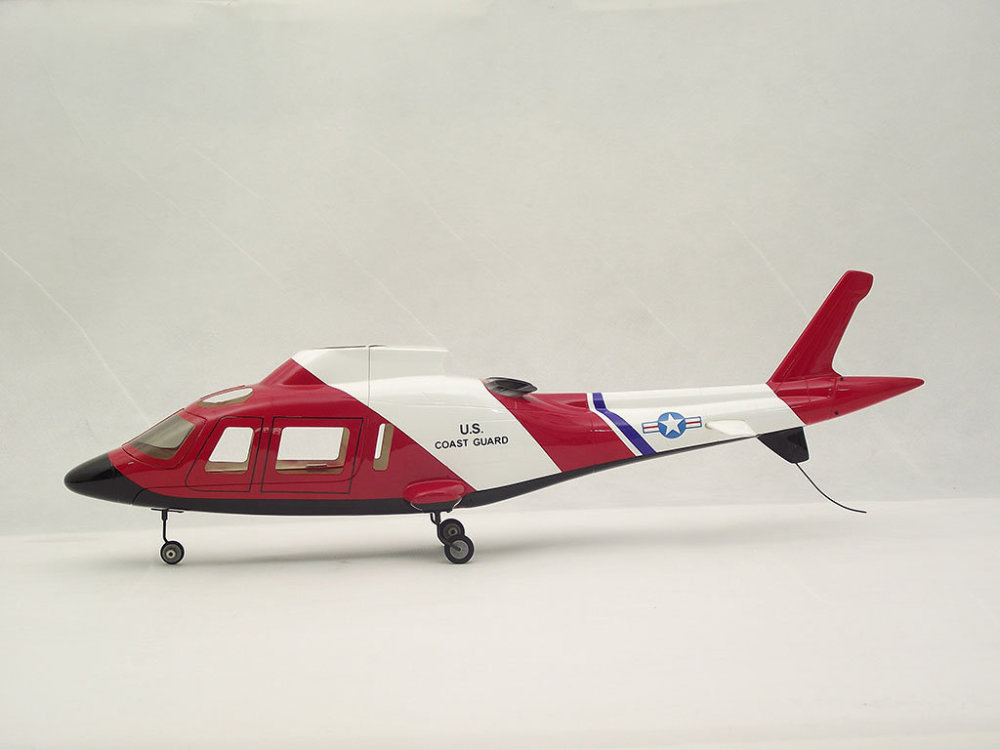 ROBAN 450 A-109 Coast Guard Scale Helicopter Fuselage Fiberglass Body Shell for 450 Size Helicopters