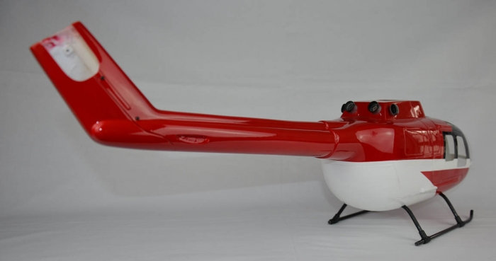 ROBAN 450 Size BO-105 DRF Scale Helicopter Fuselage Fiberglass Body Shell for 450 Size Helicopters