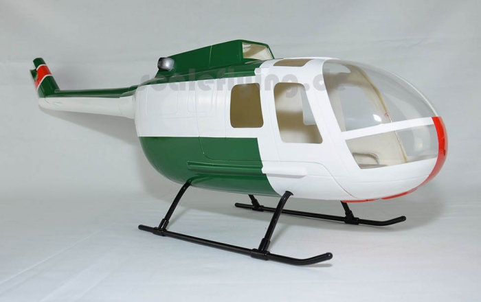ROBAN 450 Size BO-105 Police Green Scale Helicopter Fuselage Fiberglass Body Shell for 450 Size Helicopters