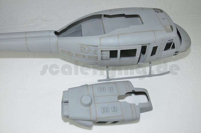 ROBAN 500 Size UH-1N Iroquois Rescue Scale Helicopter Fuselage Fiberglass Body Shell for 500 Size Helicopters