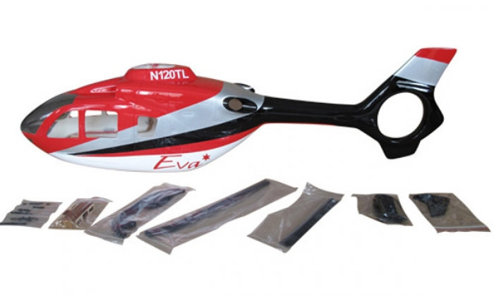 ROBAN 450 Size EC-135 ERA Scale Helicopter Fuselage Fiberglass Body Shell for 450 Size Helicopters