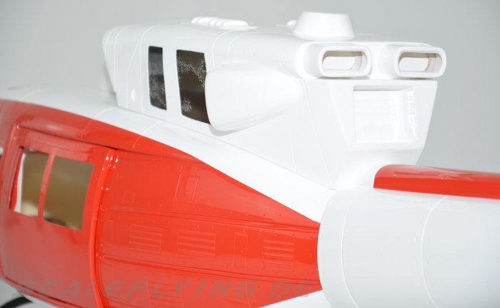 ROBAN 500 Size UH-1N  Rescue Scale Helicopter Fuselage Fiberglass Body Shell for 500 Size Helicopters