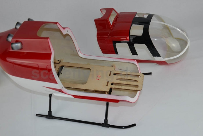ROBAN 450 Size BO-105 DRF Scale Helicopter Fuselage Fiberglass Body Shell for 450 Size Helicopters