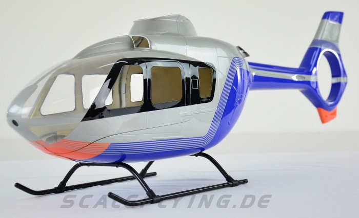 ROBAN 500 Size EC-135 Police Germany Scale Helicopter Fuselage Fiberglass Body Shell for 500 Size Helicopters