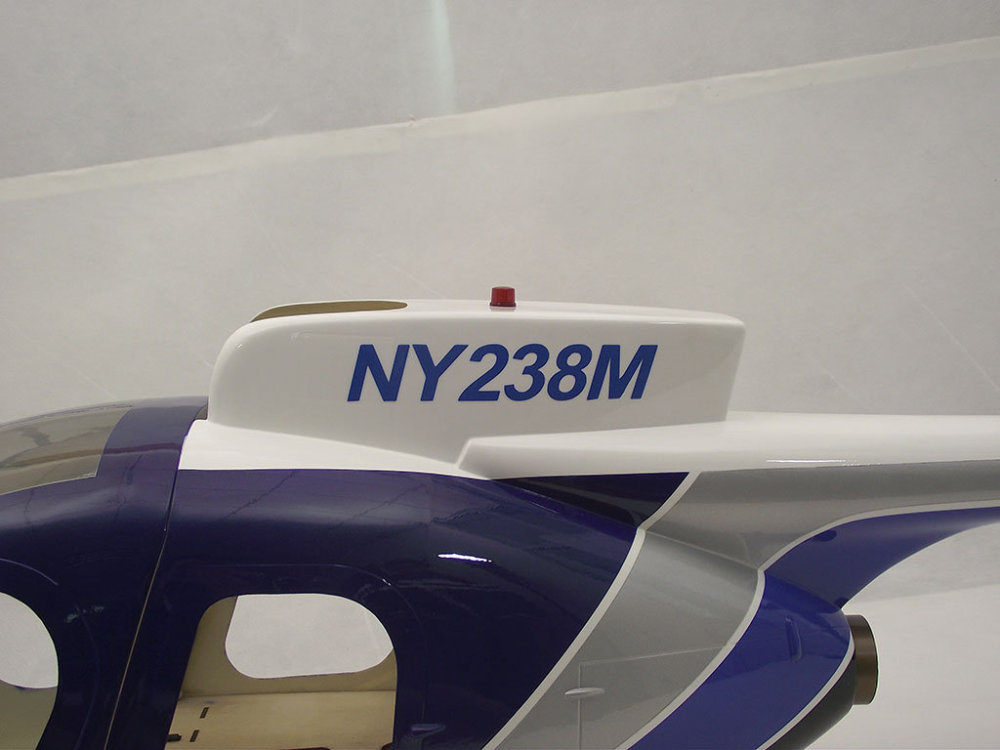 ROBAN 600 Size MD500-E Police Blue Scale Helicopter Fuselage Fiberglass Body Shell for 600 Size Helicopters