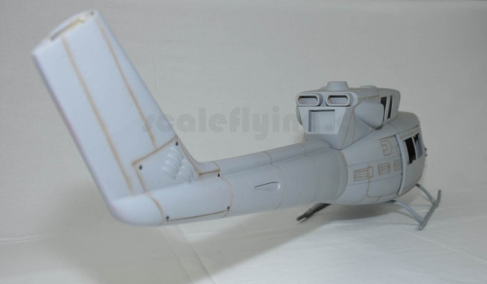 ROBAN 500 Size UH-1N Iroquois Rescue Scale Helicopter Fuselage Fiberglass Body Shell for 500 Size Helicopters
