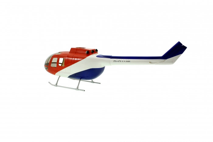 ROBAN 450 Size BO-105 Red Cow Scale Helicopter Fuselage Fiberglass Body Shell for 450 Size Helicopters