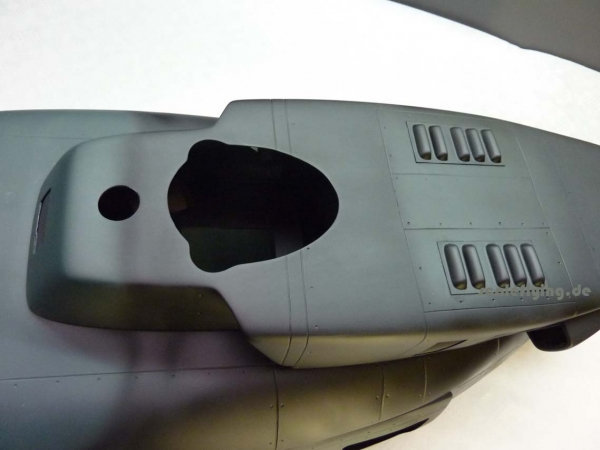 ROBAN 600 Size UH-1N Military Scale Helicopter Fuselage Fiberglass Body Shell for 600 Size Helicopters