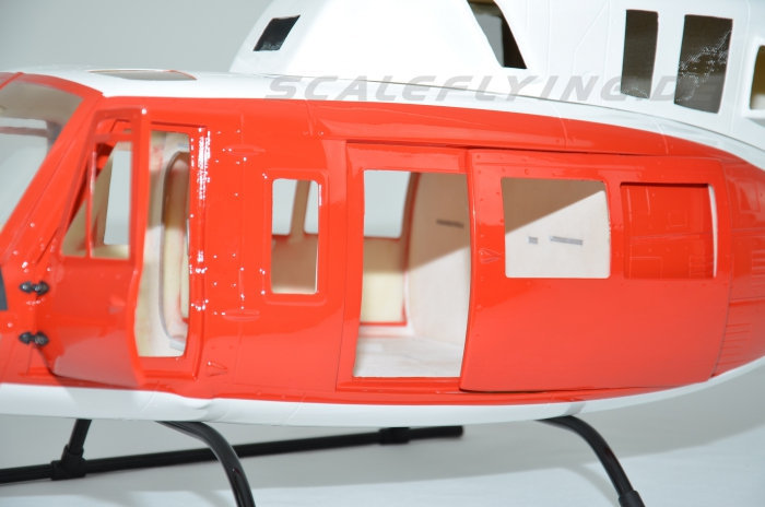 ROBAN 500 Size UH-1N  Rescue Scale Helicopter Fuselage Fiberglass Body Shell for 500 Size Helicopters