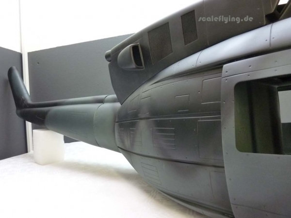 ROBAN 600 Size UH-1N Military Scale Helicopter Fuselage Fiberglass Body Shell for 600 Size Helicopters