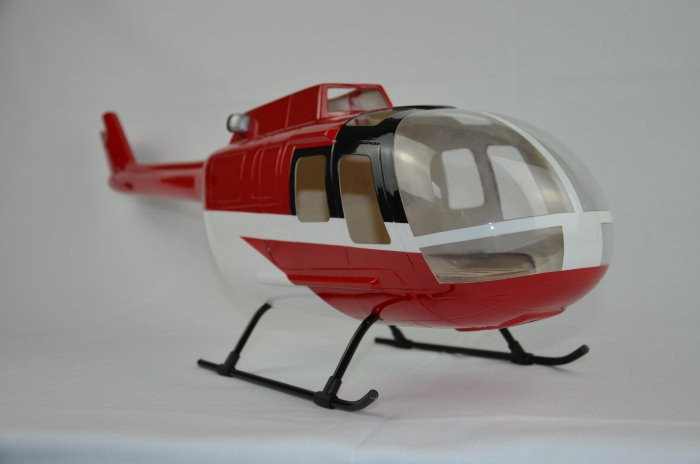ROBAN 450 Size BO-105 DRF Scale Helicopter Fuselage Fiberglass Body Shell for 450 Size Helicopters