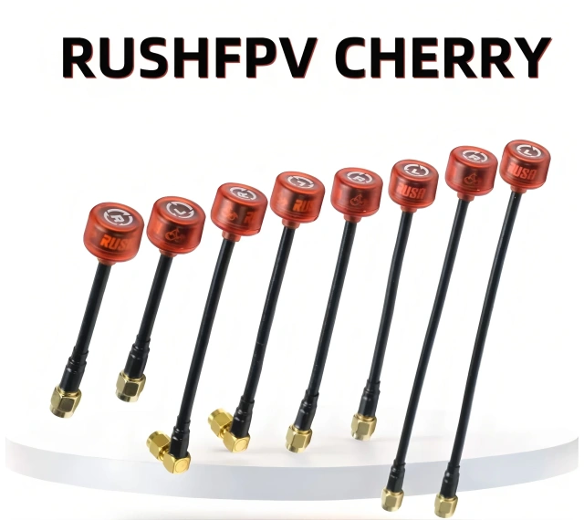 RUSHFPV Cherry FPV Antenna/VTX antenna | 5.8G LHCP | long range For Racing Drone | for SMA-LHCP-160mm Connector Adapter