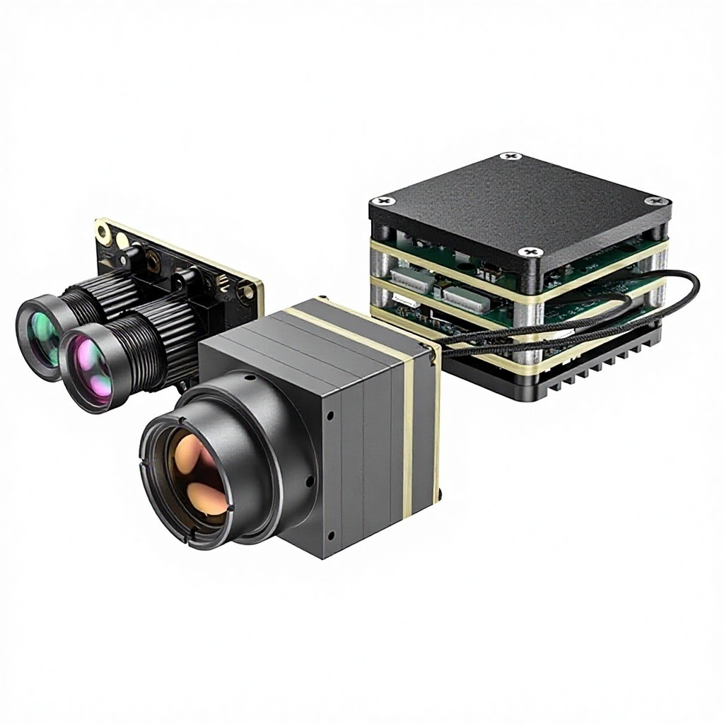 FPV AI VisionCube Kit Racing FPV Locking Tracking AI Camera Drone Thermal Dual Cameras Target Recognition Tracking for FPV Drone