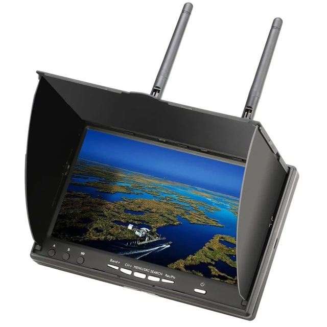 LCD5802D 5802 5.8G 40CH 7 Inch Raceband FPV Monitor 800x480 With DVR Build-in Battery Video Screen For FPV Multicopte