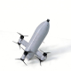 High Speed Rocket Type FPV drone Image transmitter 2.5W Payload1kg Visual AI guidance long range 10KM FPV Commercial drone